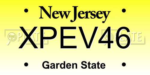 XPEV46 New Jersey License Plate