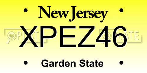 XPEZ46 New Jersey License Plate