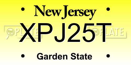 XPJ25T New Jersey License Plate
