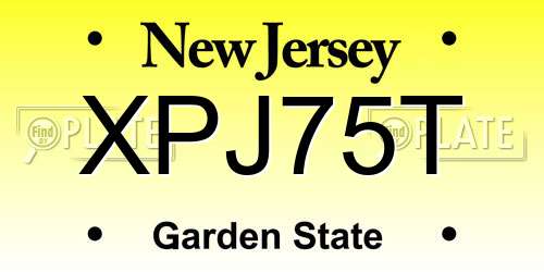XPJ75T New Jersey License Plate