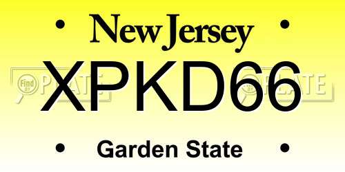 XPKD66 New Jersey License Plate