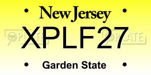 XPLF27 New Jersey License Plate