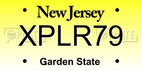 XPLR79 New Jersey License Plate