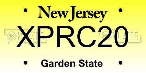 XPRC20 New Jersey License Plate