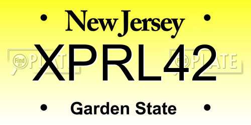 XPRL42 New Jersey License Plate