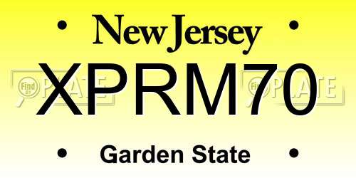 XPRM70 New Jersey License Plate