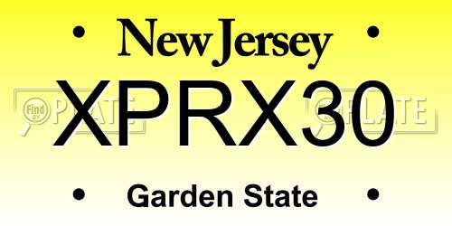 XPRX30 New Jersey License Plate