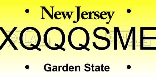 XQQQSME New Jersey License Plate