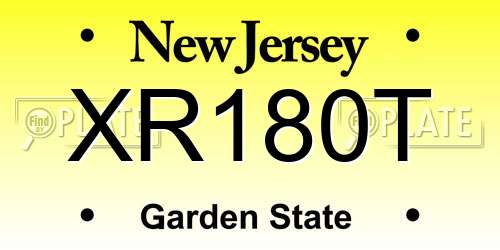 XR180T New Jersey License Plate