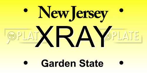 XRAY New Jersey License Plate