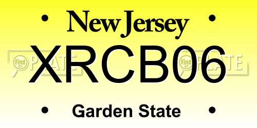 XRCB06 New Jersey License Plate