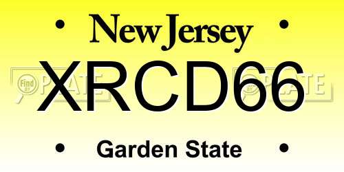 XRCD66 New Jersey License Plate