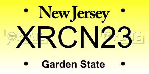 XRCN23 New Jersey License Plate