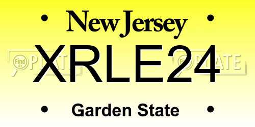 XRLE24 New Jersey License Plate