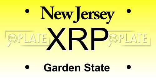 XRP New Jersey License Plate