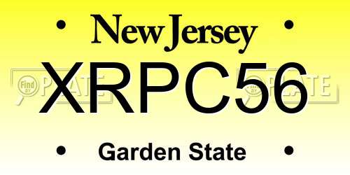 XRPC56 New Jersey License Plate