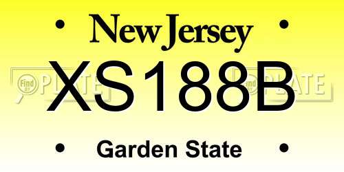 XS188B New Jersey License Plate