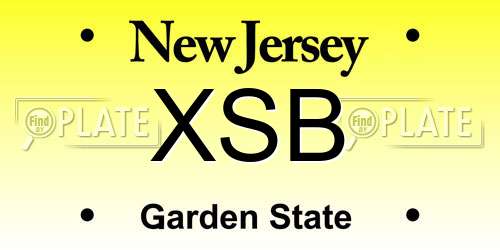 XSB New Jersey License Plate