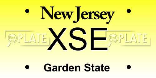 XSE New Jersey License Plate