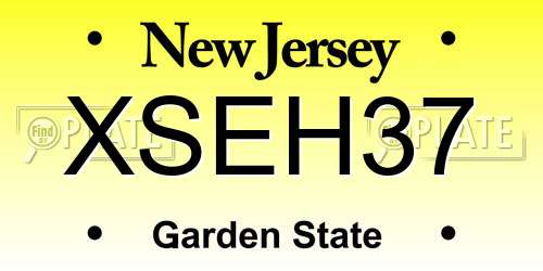 XSEH37 New Jersey License Plate