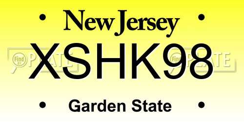 XSHK98 New Jersey License Plate