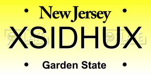 XSIDHUX New Jersey License Plate