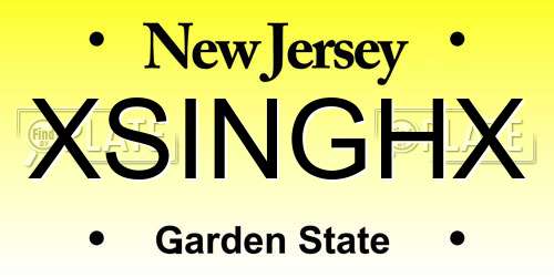 XSINGHX New Jersey License Plate