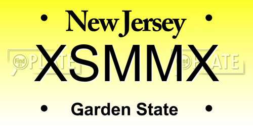 XSMMX New Jersey License Plate
