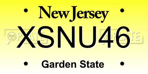 XSNU46 New Jersey License Plate