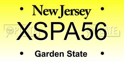 XSPA56 New Jersey License Plate