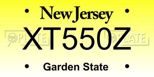XT550Z New Jersey License Plate