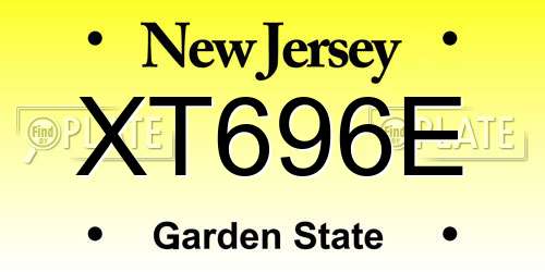 XT696E New Jersey License Plate