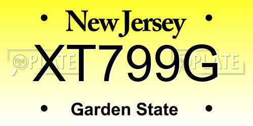 XT799G New Jersey License Plate