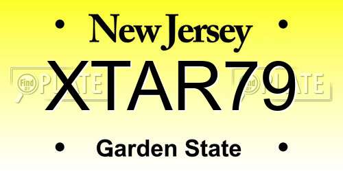 XTAR79 New Jersey License Plate