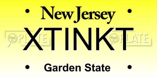 XTINKT New Jersey License Plate