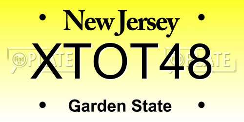 XTOT48 New Jersey License Plate