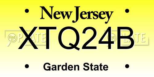 XTQ24B New Jersey License Plate