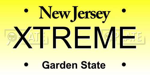 XTREME New Jersey License Plate