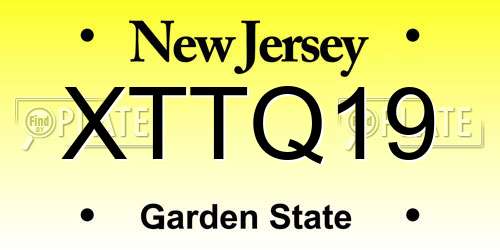 XTTQ19 New Jersey License Plate