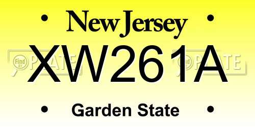 XW261A New Jersey License Plate