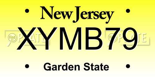 XYMB79 New Jersey License Plate