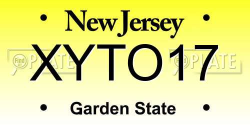 XYTO17 New Jersey License Plate