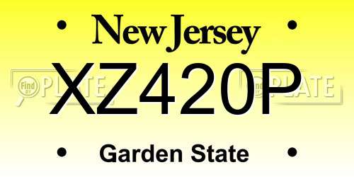 XZ420P New Jersey License Plate