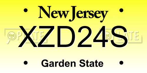 XZD24S New Jersey License Plate