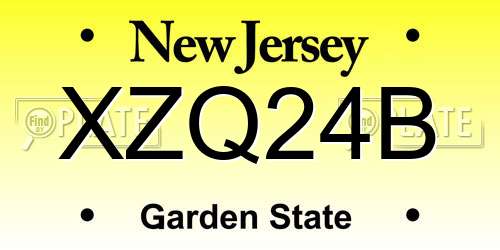 XZQ24B New Jersey License Plate