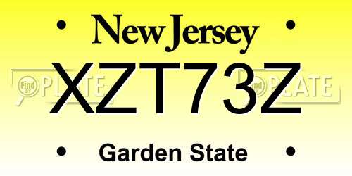 XZT73Z New Jersey License Plate