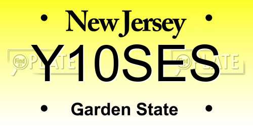 Y10SES New Jersey License Plate