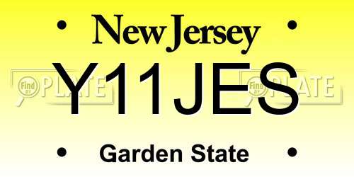 Y11JES New Jersey License Plate