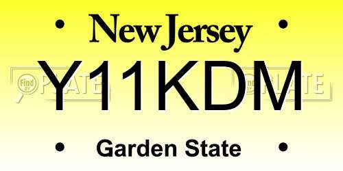 Y11KDM New Jersey License Plate
