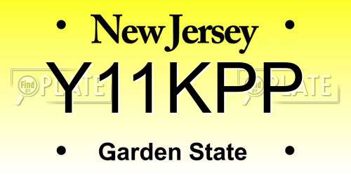 Y11KPP New Jersey License Plate